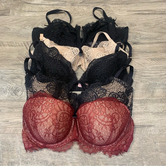 Victoria Secret VTG y2k Bundle 5 Variety Bras Lace Push Up Without Padding Demi - Picture 13 of 13